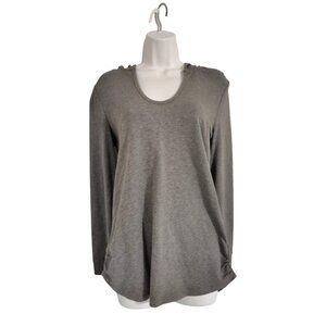 Barefoot Dreams Malibu Collection Luxe Lounge Scrunch Hoodie in Gray S